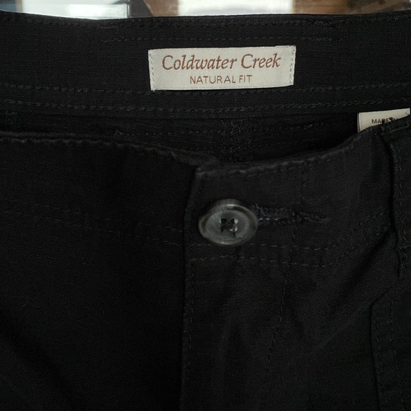 COLDWATER CREEK Black Capris Size 12 - Picture 2 of 11